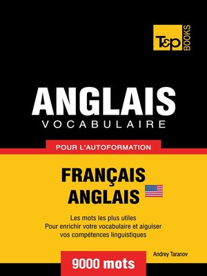 cover image of Vocabulaire Français-Anglais US pour l'autoformation--9000 mots